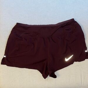 Nike Running Shorts - Burgundy - 2 inch inseam